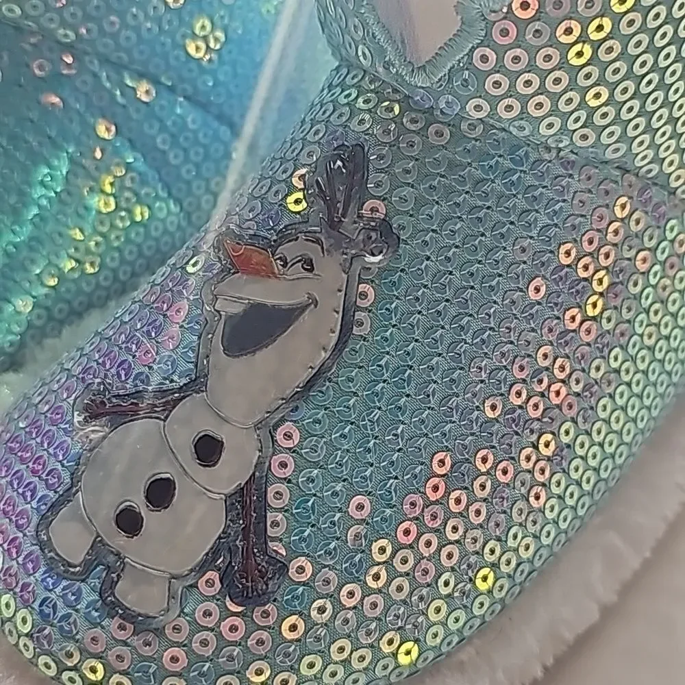 Disney Frozen little girls slip on slippers size 11-12